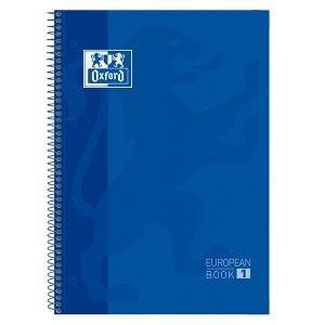 Cuaderno microperforado Oxford Europeanbook 1 - Tapa extradura - A4+ - Horizontal - 80 hojas - 90 g 