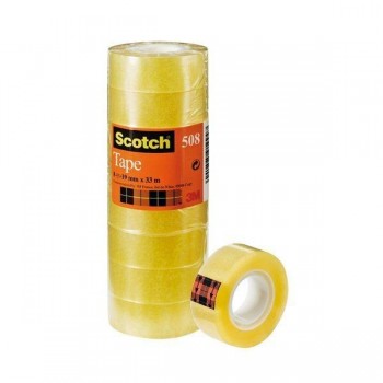 Cinta adhesiva transparente Scotch - 19 mm x 33 m - Torre 8 rollos