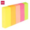 Indices adhesivos de papel DELI 5x100h 50x12mm colores surtidos brillantes