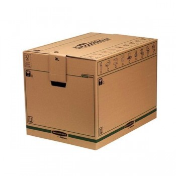 Caja de transporte Fellowes Bankers Box montaje automático cartón 127l - 45,7 x 60,9 x 45,7 cm