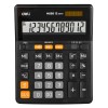 Calculadora sobremesa DELI EM888 12 dígitos negro 202,2X158,5X31,3mm. (soalr/pila LR54)