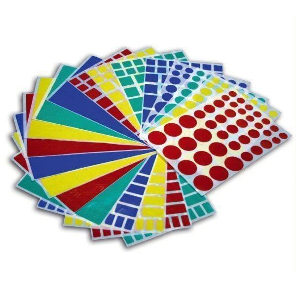 APLI Etiquetas gomets adh.colores surtid.20ho FIGURAS VARIAS