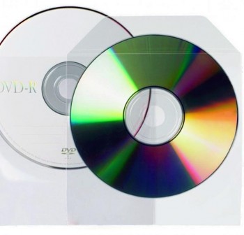 Funda cd/dvd GEMO transparente con taladro PVC