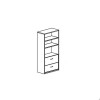 Armario carpetero 2 estantes + 2 cajones archivo 90x195x45cm. blanco/blanco