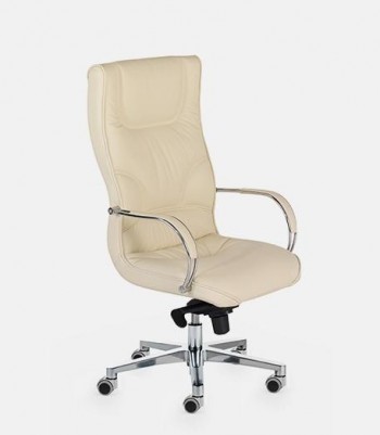 Sillón de dirección Dile Office Clarkson-Boss mecanismo basculante respaldo alto piel