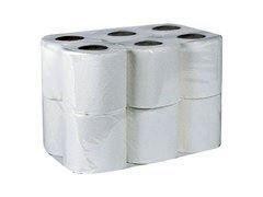 Rollos papel higiénico doméstico Bunzl 2h 14m en fardo de 12 rollos