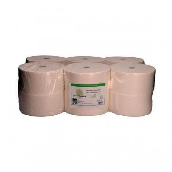 Rollos papel higiénico industrial Green Source gofrado 2 capas 200m en fardo de 12 rollos