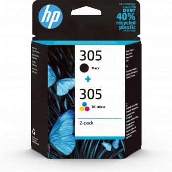 HP Cartucho 6ZD17AE Pack 2 Cartucho Color y Negro Nº305