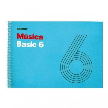 Cuaderno de música Additio 25h 6 pentagramas-9mm 21,5x15,5cm