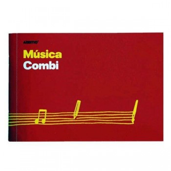 Cuaderno de música Additio Combi4 24h 4 pentagramas-20mm microperforado 24x17cm