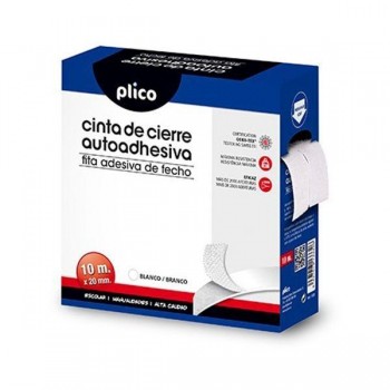 Cremallera textil autoadhesiva Plico 20mmx10m blanco