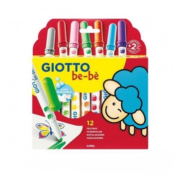 Rotulador Giotto Be-Bè - 5 mm - Colores surtidos - Estuche 12 ud