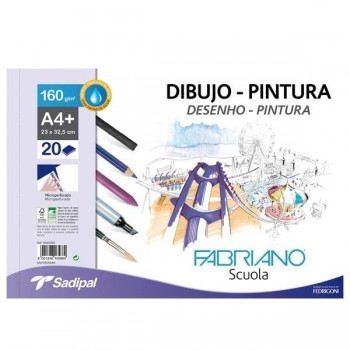 Bloc microperforado dibujo y pintura Fabriano 20h 160g