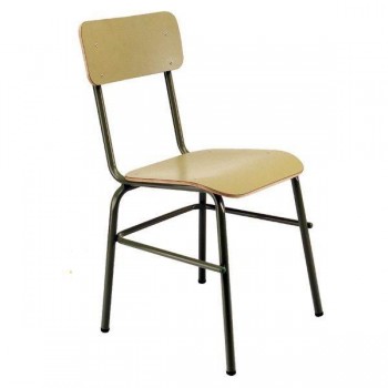 Silla escolar estándar estructura verde 45x38x67cm altura asiento 39cm verde ministerio