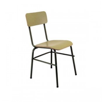 Silla escolar estándar estructura verde 50x43x75cm altura asiento 43cm verde ministerio