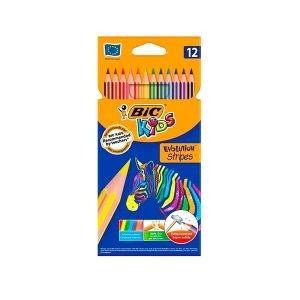 Lápiz de color Bic Kids Evolution Stripes - 3,2 mm - Colores surtidos