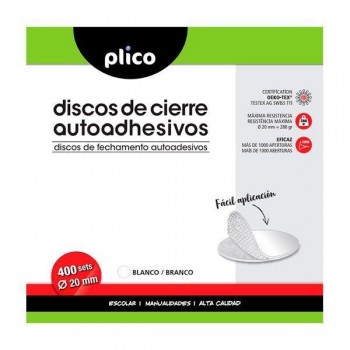 Discos cierre textil autoadhesivos Plico diam. 20mm