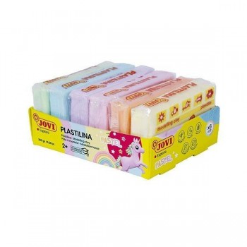 Plastilina JOVI 50gr. colores surtidos PASTEL caja de 6uds.