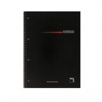 Cuaderno microperforado Pacsa serie premium 70g cuadrícula 5x5 con greca negro