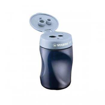 Afilalápices para zurdos Stabilo Easy Sharpener azul