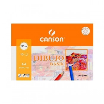 Minipack dibujo Canson Basik con recuadro 130g 10h 24x32cm