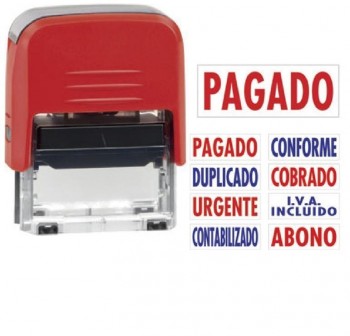 Sello Printer Fórmulas Colop - Automático - 14 x 38 mm - Color azul