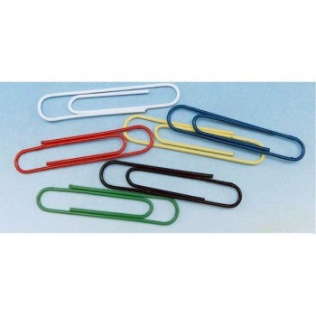 Clips de colores - Nº 2 - 32 mm - Colores surtidos - Caja 100 ud