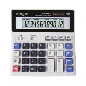 Calculadora DEQUA BL-133 12 dígitos teclas ordenador