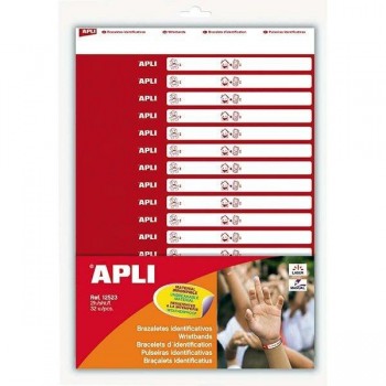 Brazalete identificativo Apli - 210 x 15 mm - Pack 32 ud