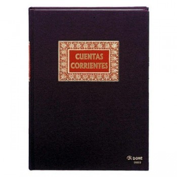 Libro cuentas corrientes Dohe forrado tela 100h folio