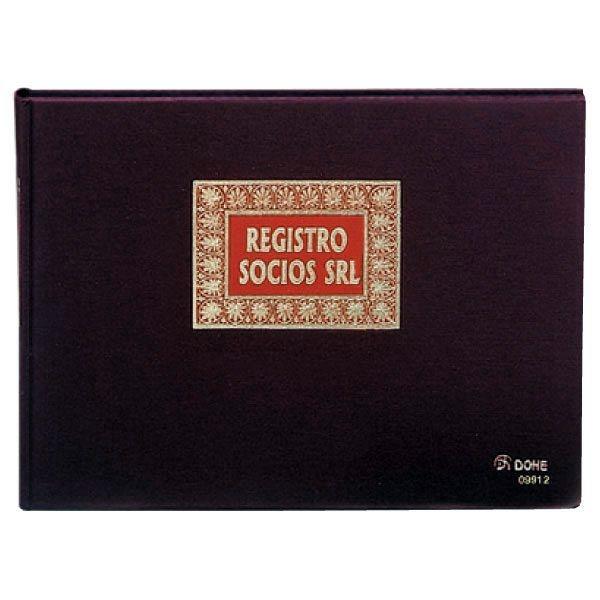 Libro registro de socios SRL Dohe forrado tela 100h numeradas folio apaisado