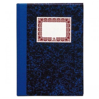 Cuaderno cartoné Dohe rayado horizontal 100h cuarto natural azul