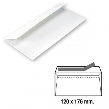 Sobres comercial Sam 120x176mm blanco en caja de 500