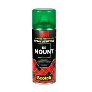 Adhesivo reposicionable Schotch Re Mount en aerosol 400ml