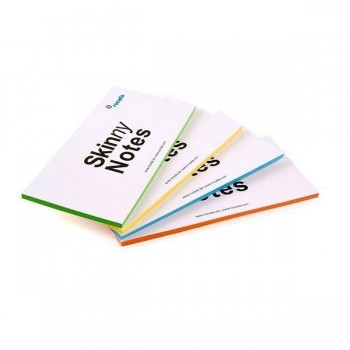 Paq.4 blocs notas reposicionables Rocada Skinny notes sin adhesivo 100h 12,5x12,5cm colores surtidos