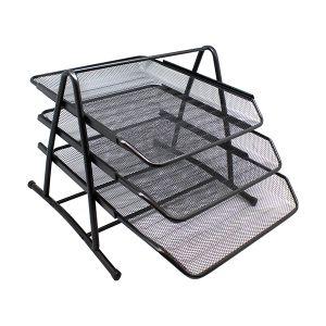 Bandeja de rejilla triple - Metálica - 24,5 x 30 x 35 cm