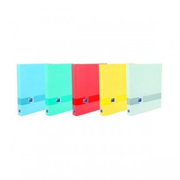 Carpeta Oxford EuropeanBinder Oxford You 4 anillas 25mm cuadrícula 5x5 A4+ colores surtidos