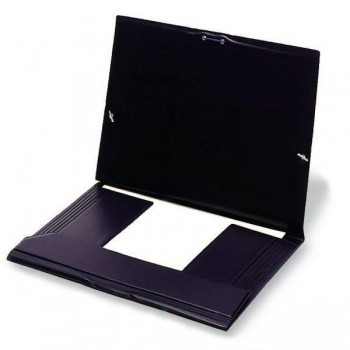 Carpeta gomas Grafoplas PVC con solapas folio negro