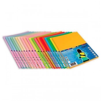 Paquete de 100hojas de papel color Fabrisa 80g A4 colores