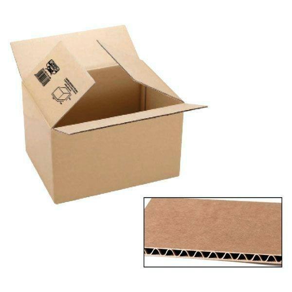 Pack 10 cajas embalaje de cartón pack canal sencillo 3mm 300x200x150mm