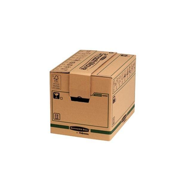 Caja de transporte Fellowes Bankers Box montaje automático cartón 37,5l - 30,4 x 30,4 x 40,6 cm