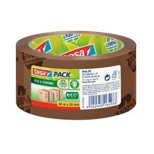 Cinta embalaje ecológica Tesapack Eco&Strong PP reciclado 66mx50mm impreso