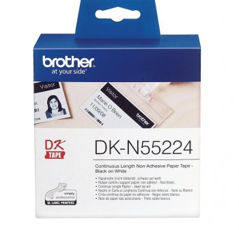 BROTHER Cinta adhesiva de papel termico no adhesiva para tarjetas de identificacion QL 54x30,48mm BL