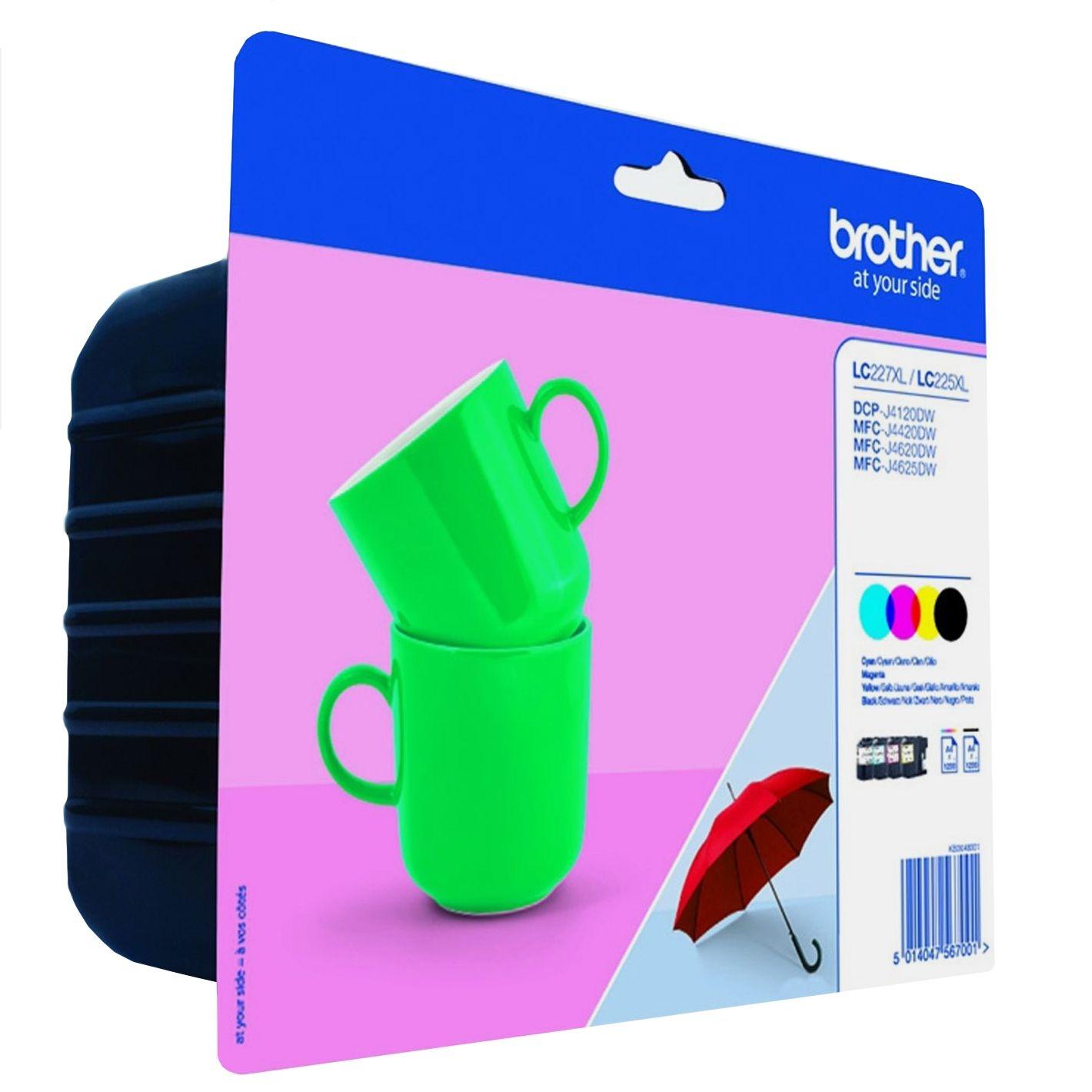 BROTHER Pack de 4 cartucho inkjet LC225/227 colores original HC
