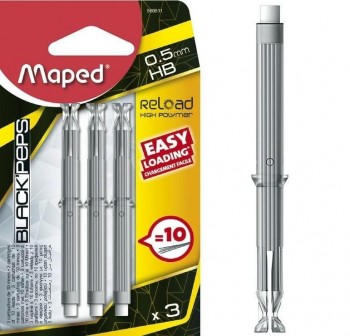 MAPED Recarga de portaminas RELOAD 0.5mmX3