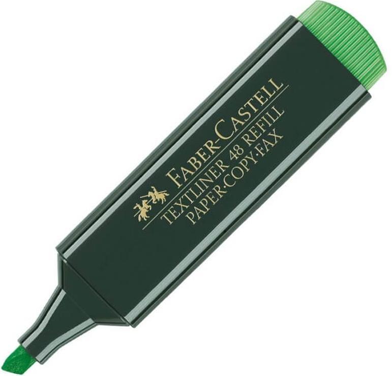 Marcador fluorescente Faber Castell Texliner 48 - Punta biselada - Trazo 1 mm a 5 mm