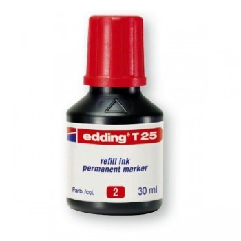 Tinta recagra rotulador permanente edding 100ml roja