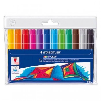 Rotulador Staedtler Noris 340 Jumbo - 3 mm - Colores surtidos - Estuche 12 ud