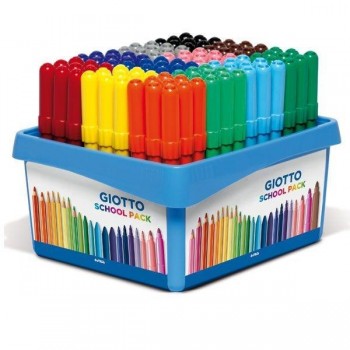 Rotulador Giotto Turbo Maxi - 5 mm - Colores surtidos - School Pack de 108 ud