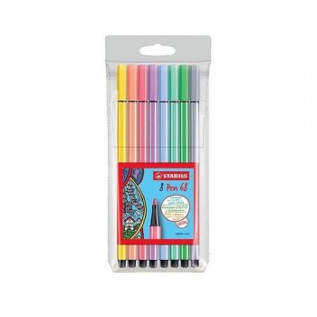 Rotulador Stabilo Pen 68 - Punta 1 mm - Colores surtidos - Estuche 8 ud